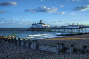 Eastbourne Pier and seafront beach